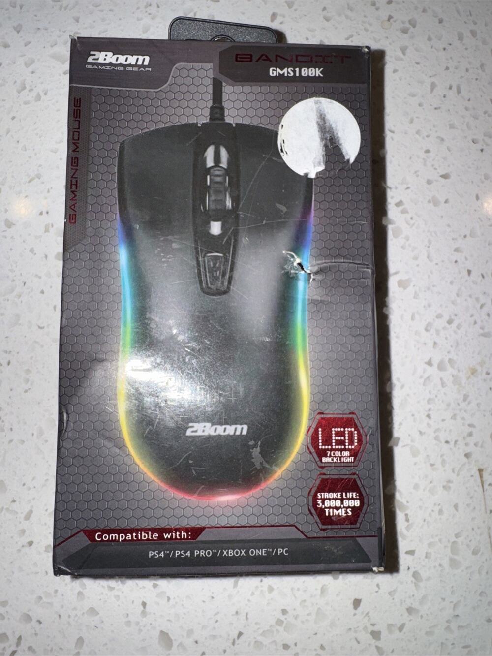 2Boom Bandit Wired Optical Gaming Mouse (GMS100K) LED, RGB Backlighting PS4 Xbox